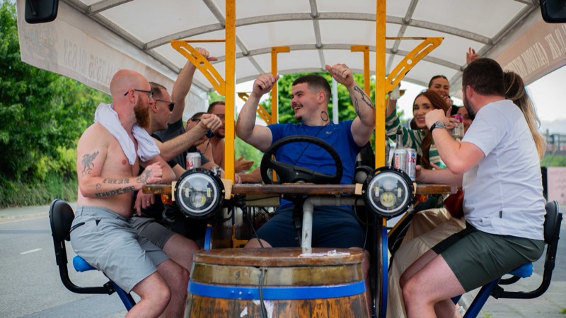 Beer bike group in Manchester